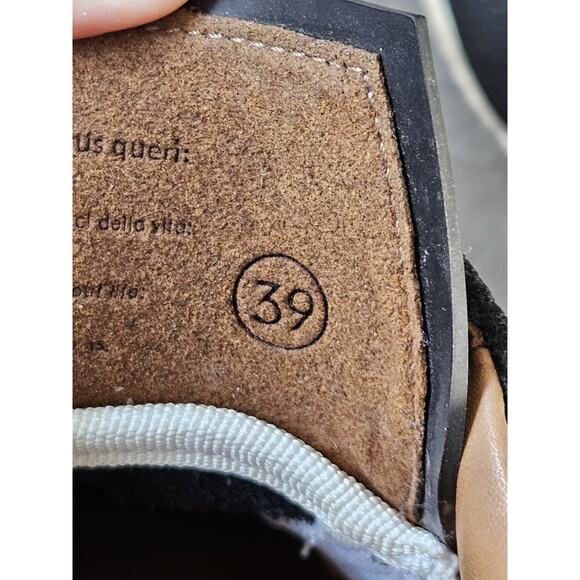 Esseutesse Leather Fringe Sneaker Black Women’s Size 39 EUR 9 US Made In Italy - Picture 7 of 11